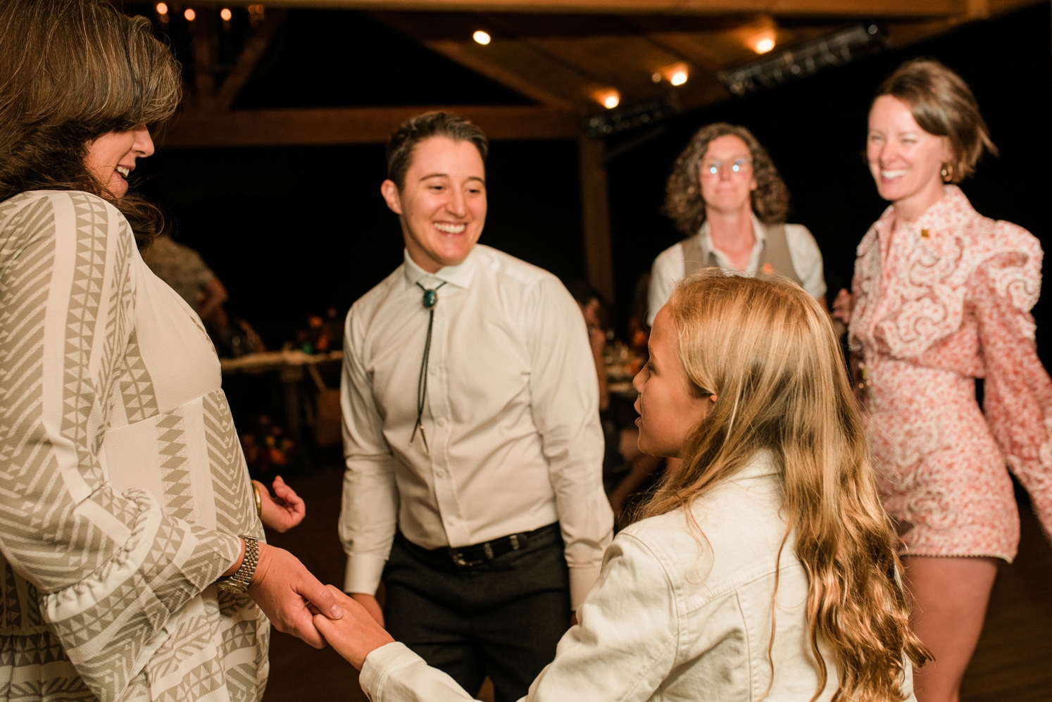 Wedding guests dancing at Juniper Mountain House | McArthur Weddings and Events