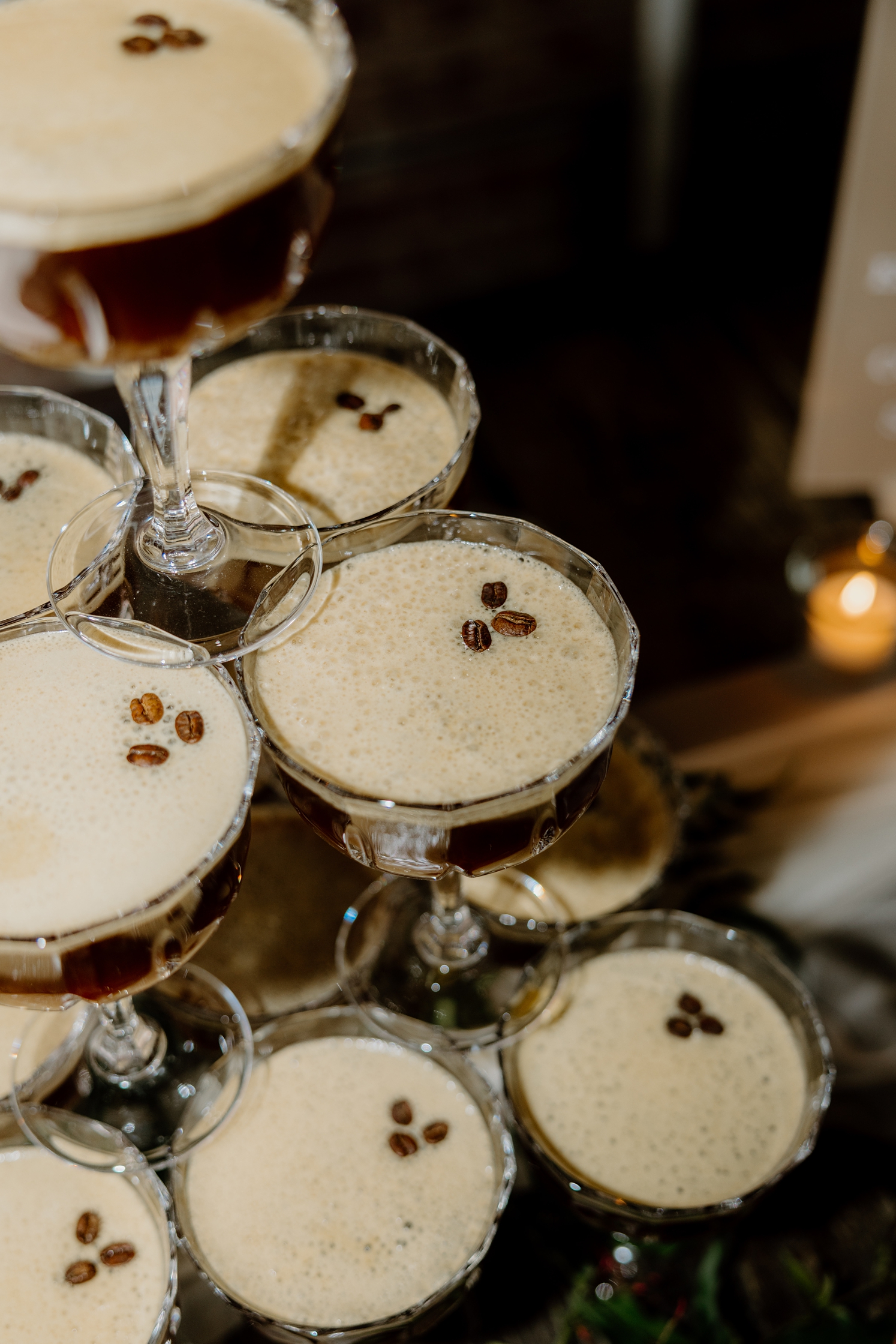 Espresso martinis at Queensbury Rules Coffee House | McArthur Weddings and Events