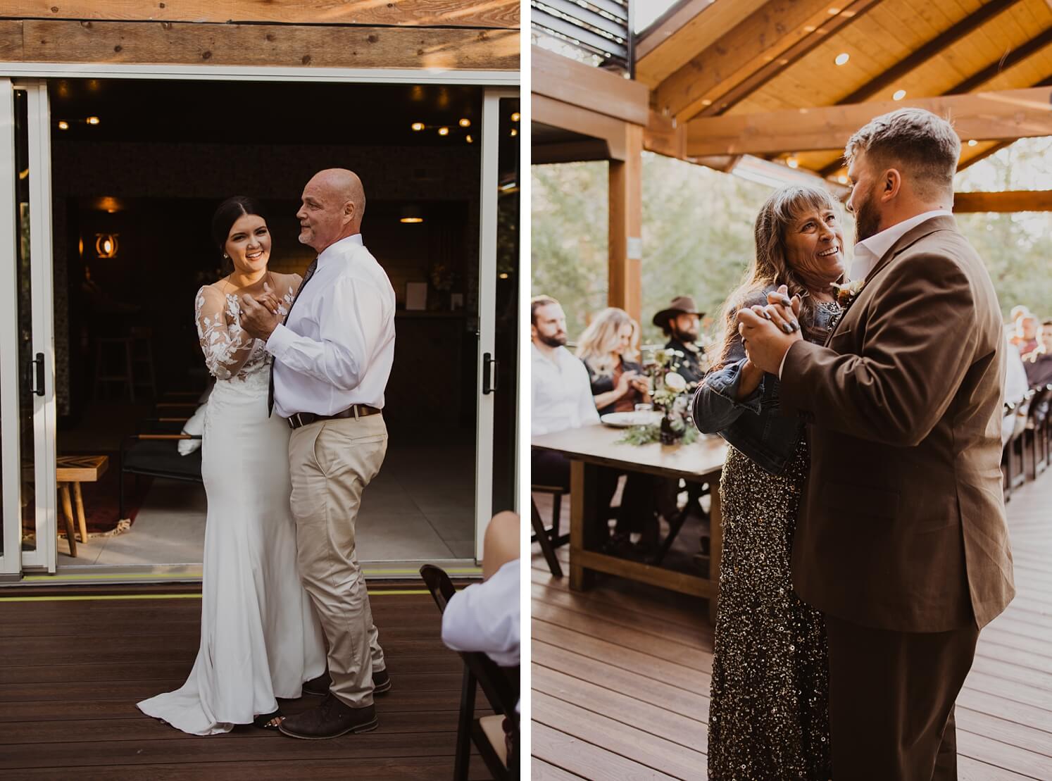 Father daughter dance | mother son dance at Juniper Mountain House | McArthur Weddings and Events