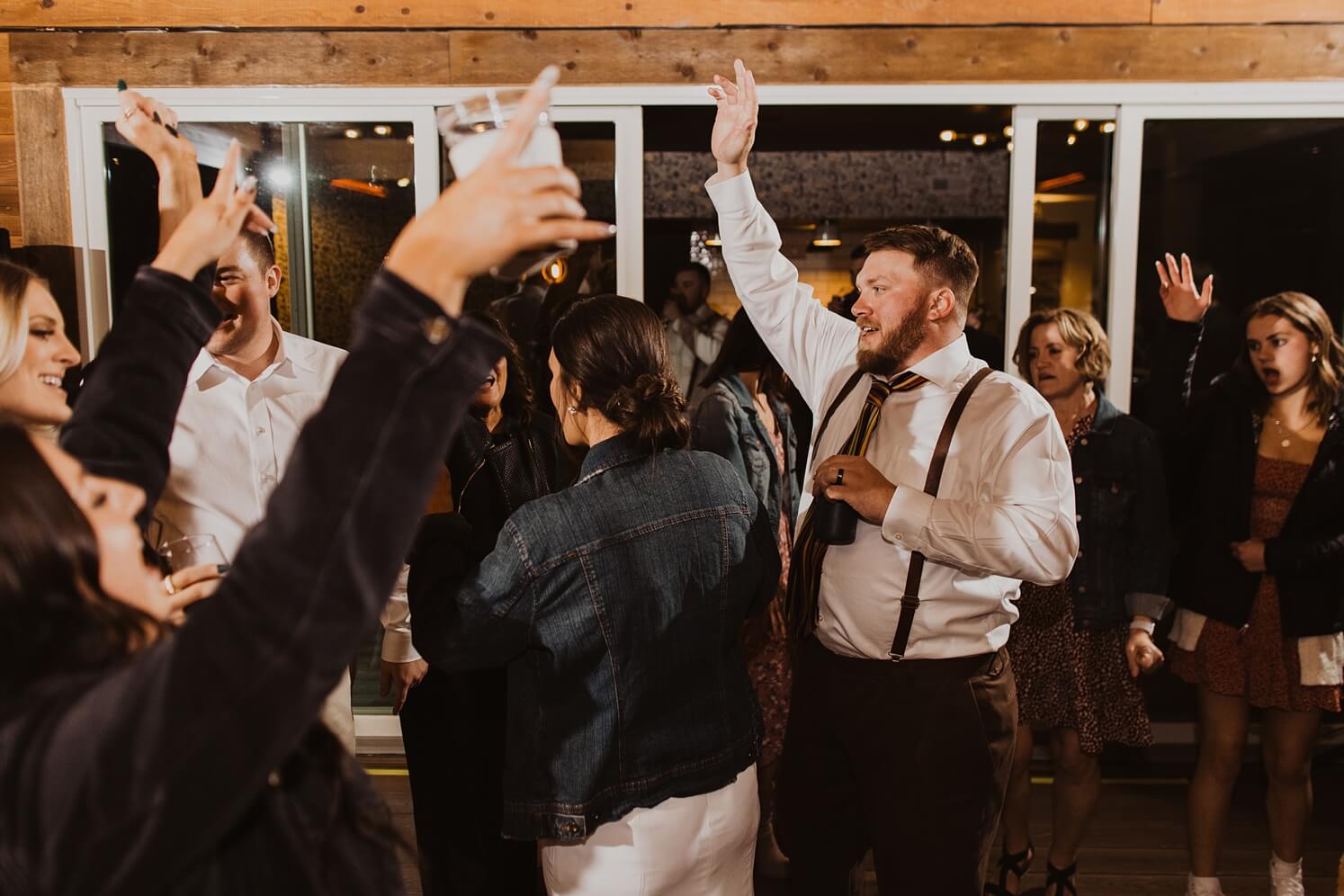Bride and groom dancing at wedding reception at Evergreen wedding venue | McArthur Weddings and Events